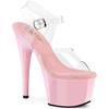 Pleaser - ADORE708 Sandale à bride à la cheville - Transparent/Rose Product image
